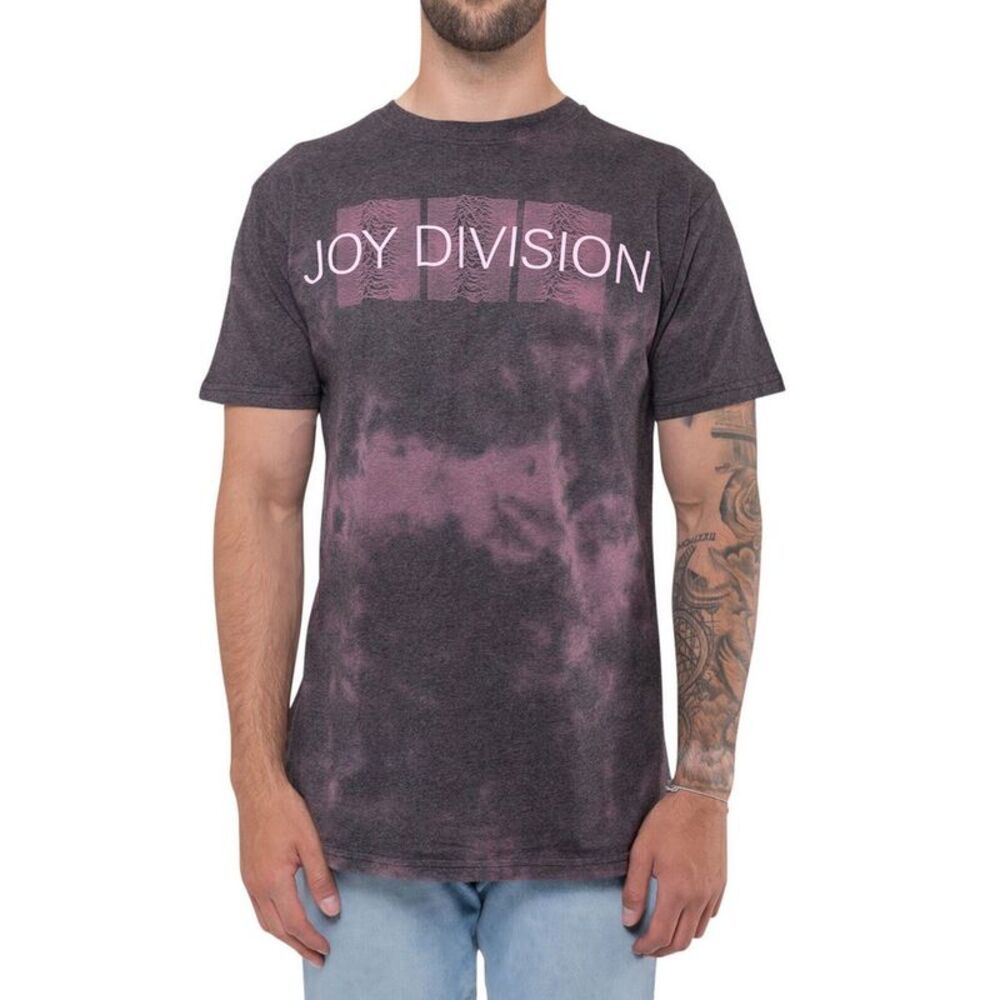 Joy Division Unisex Adult Mini Repeater Pulse Tie Dye T-Shirt / Purple